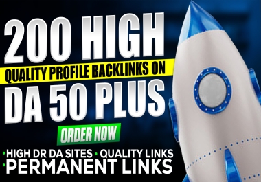 200 High-Quality Profile Backlinks On DA 50 Plus