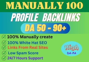 Manually 100 High Quality Profile Backlinks