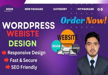 I will do responsive wordpress webiste design for blog