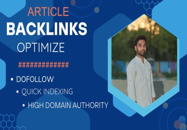 I publish article And I do backlinks for google ranking