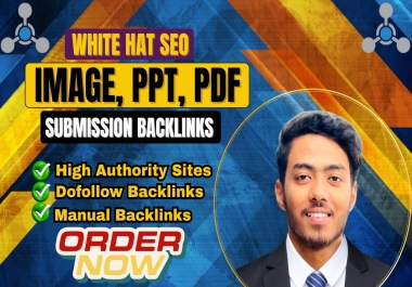 I Will manually submit 160 IMAGE,  PPT,  or PDF to top sharing sites