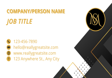 100 Customizable Royal and Formal Black and Golden Business Card