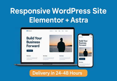 I will create responsive wordpress website for business or startup