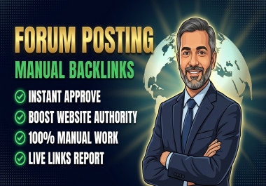 I Will Do 50 Dofollow Forum Posting Backlinks from Niche-Relevant Forums