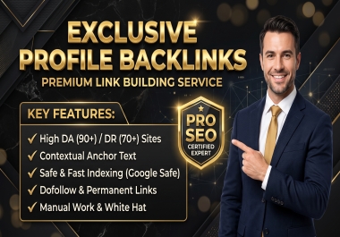 I Will Create 70 Premium Manual Profile Backlinks To Boost SEO