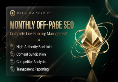 Monthly Off-Page SEO & Dofollow Link Building Management