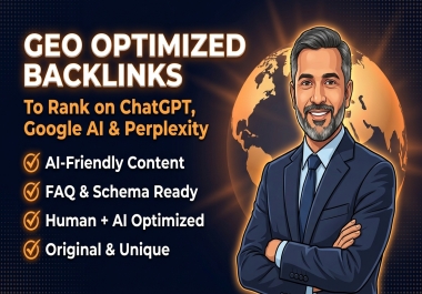 50 premium GEO Dofollow backlinks that help your website get cited and trusted by ChatGPT and AI sea