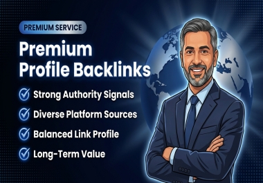 70 Premium Profile Backlinks from DA 60-90+ Authority Sites