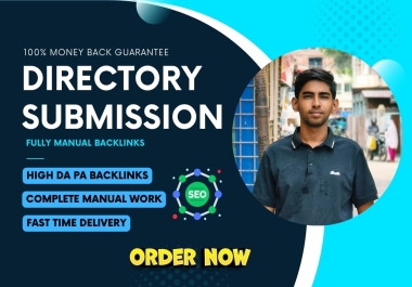 Get 100 manually created high DA PA directory submission backlinks.