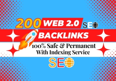 Permanent 200 High DA PA web2.0 dofollow Contextual Backlinks,  Unique Domain with indexing