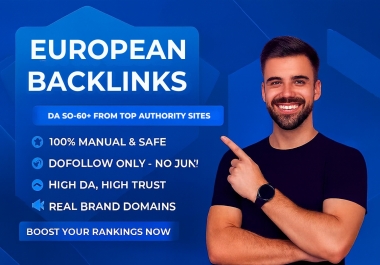 I will build high authority european SEO backlinks french and others