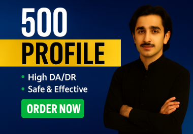 I will create 500 high DA profile backlinks for powerful SEO ranking