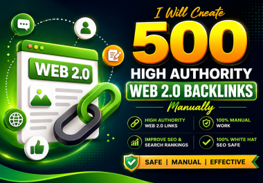 I Will Build 500 Premium Web 2.0 Backlinks for Your Website