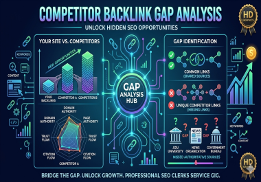 I will do advanced competitor backlink gap analysis to boost your rankings fast