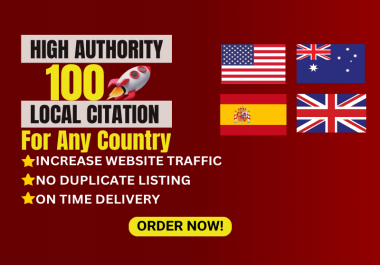 I will do 100 USA UK Local Citation and business directories for ranking local business