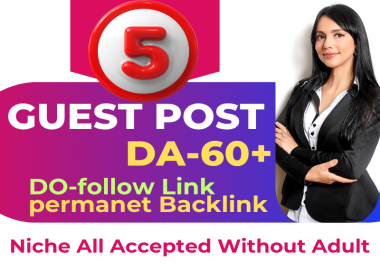 5 Permanent Dofollow Guest Posts on DA 60+ Authority Sites