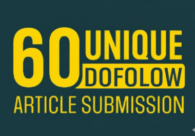 60 Article Submissions Dofollow Backlinks