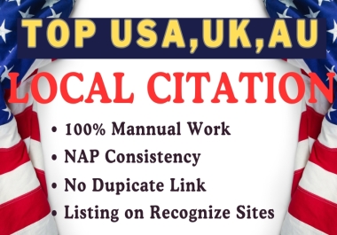 100 High-Quality USA Local Citations Increase Niche Traffic