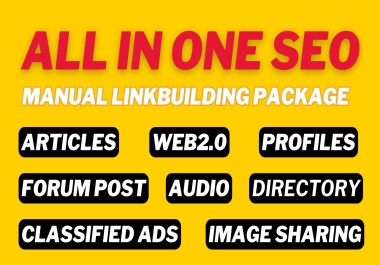 All In One Manual SEO Link Building Service 150 High Quality Backlinks for Higher Rankings