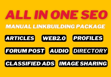 All In One Manual SEO Link Building Service 150 High Quality Backlinks for Higher Rankings