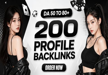 I will provide 200 Profile backlinks Dofollow SEO Linkbuilding