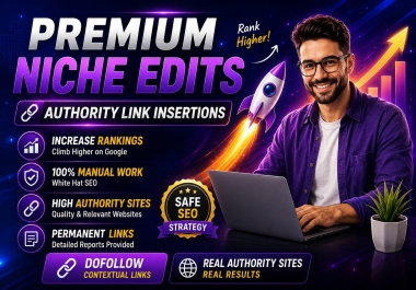 I Will Create 5 Premium Niche Edit Link Insertions on Authority Websites
