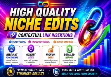 I Will Create 5 Premium Niche Edits Link Insertions on Authority Websites