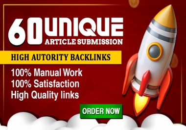 I will do high quality article submission backlinks manually for google ranking