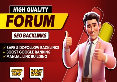 I will manually high authority dofollow forum posting SEO backlinks