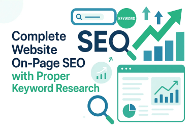 I will do complete On-Page SEO,  website optimization,  and keyword research