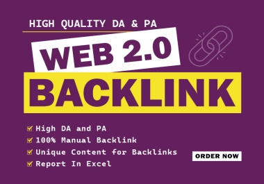 100 + high quality DA PA web 2.0 backlink boost your google ranking