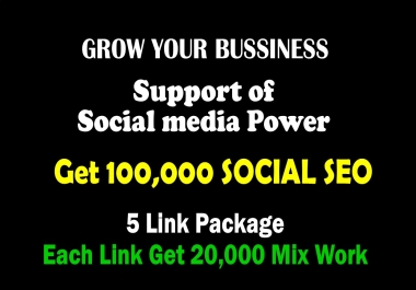 Premium 100,000 Social Signals Across 4 Platforms - Boost SEO & Visibility for Up to 5 Links