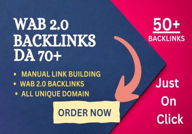 50+ Powerful & permanent web 2.0 backlinks with 70+ DA And high-quality website.