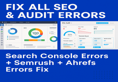 Fix All SEO Errors Fast, SEO Error Slayer,  AuditFix Pro Console to Crawlers,  IndexFix & SEO Boost.