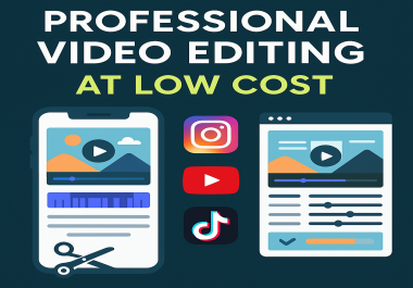 I Will Professionally Edit Your Video at a Cheap Price Reels,  YouTube,  Promo
