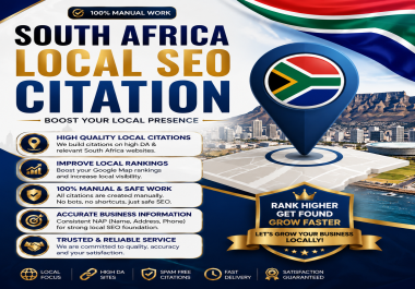 I Will Build High-Quality South Africa Local SEO Citations