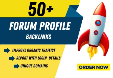 50+ Forum Profile Backlinks with Login Details