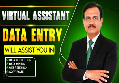 Virtual Assistant for Manual Data Entry and Web Research