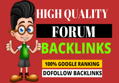 High quality 40 Forum DA 30+ backlinks PA & DR also high