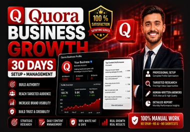 Professional Quora Business Profile Setup & 30-Day Management