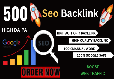 I Will do Manually Create 500 High-Quality SEO Backlinks