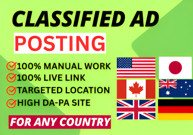 100 Classified Ad Posting HQ Top Classified Ads Post For Any Country