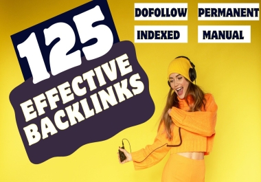 125 powerful and permanent da 70+ backlinks service that is most effective