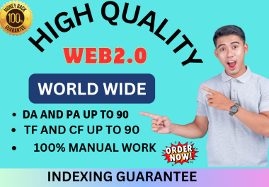 High-Quality100 Web 2.0 Backlinks 100 Manual & Do-Follow