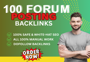 I will provide 100 forum backlinks posting high authority DA30 plus SEO backlinks
