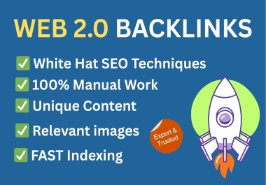 Build 90 Web 2.0 Backlinks With Unique Content For Ranking