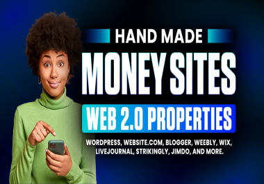 Manually create 50 Web 2.0,  including login details,  unique content,  and images