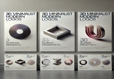 I Will Create a Unique,  Modern,  and Minimalist 3D Business Logo Design