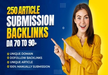 250 Unique Article Backlinks Boosting SEO With Our Quality Links