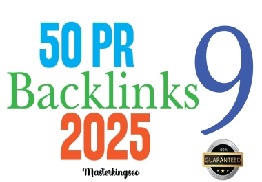 50 PR9 80+ DA High Quality SEO Domain Authority Profile Backlinks